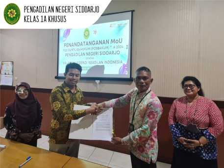 PENANDATANGANAN MoU POSBAKUM PENGADILAN NEGERI SIDOARJO TAHUN 2024